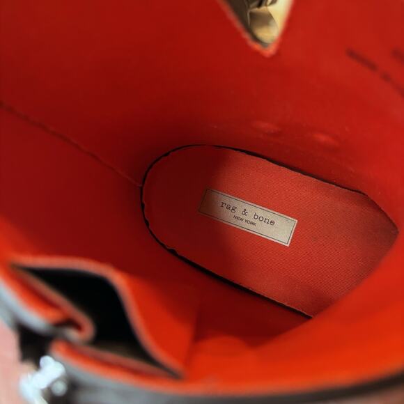 Rag & Bone Women's Black Moto Rain Rubber Waterproof Boots US Size 6.5 - Picture 10 of 11